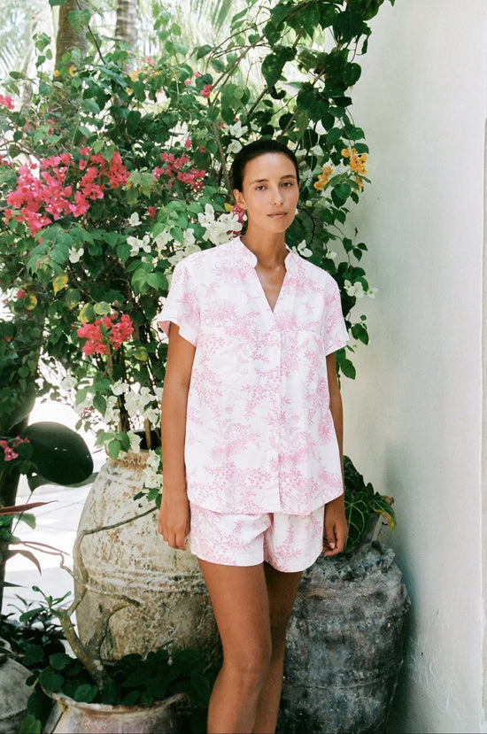 Maggie Pyjama Set - Summer Toile - Pink OMFORT