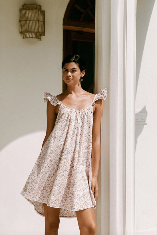 Indah Wing Nightie - Floret Pink + Trim OMFORT