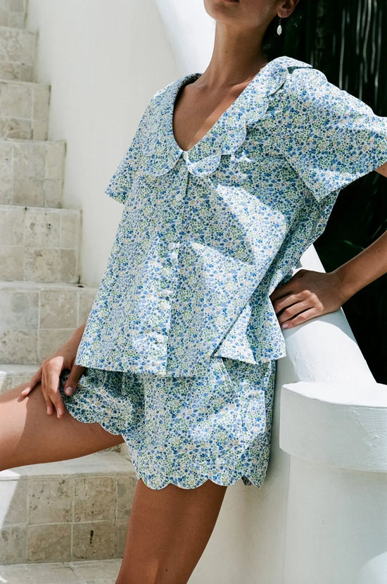 Penelope Sleep Set - Floret Blue OMFORT