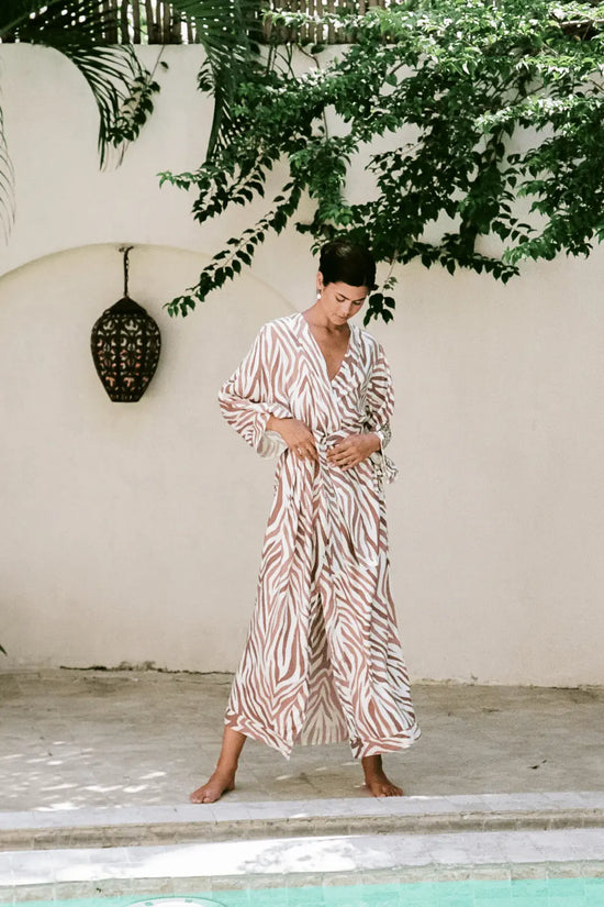 Alice Kimono Robe - ECOVERO - Zebra OMFORT