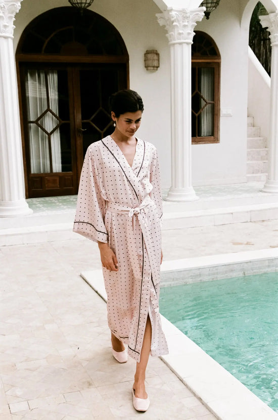 Alice Kimono Robe - TENCEL Lyocell - Dot OMFORT