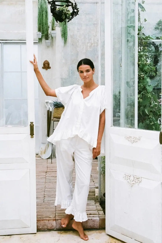 Sophie Sleep Set - Pants - Cotton Modal - Off White OMFORT