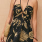 Printed Halter Mini Dress OMFORT