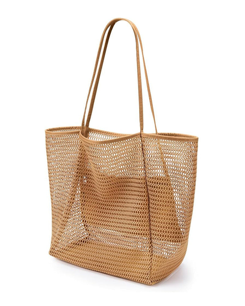 Boho Large Capacity Mesh Beach Tote Bag OMFORT
