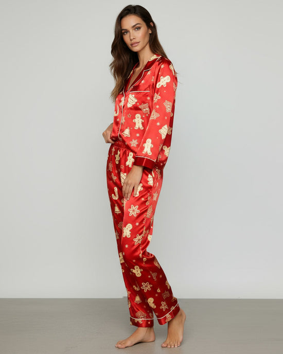 Christmas Cookie Print Pajama Set OMFORT