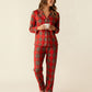 Christmas Red Plaid Print Pajama Set OMFORT