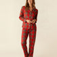 Christmas Red Plaid Print Pajama Set OMFORT