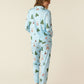 Christmas Tree Cocktail Print Pajama Set OMFORT