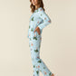 Christmas Tree Cocktail Print Pajama Set OMFORT