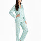 All-Over Floral Print Long Sleeve Pajama Set OMFORT