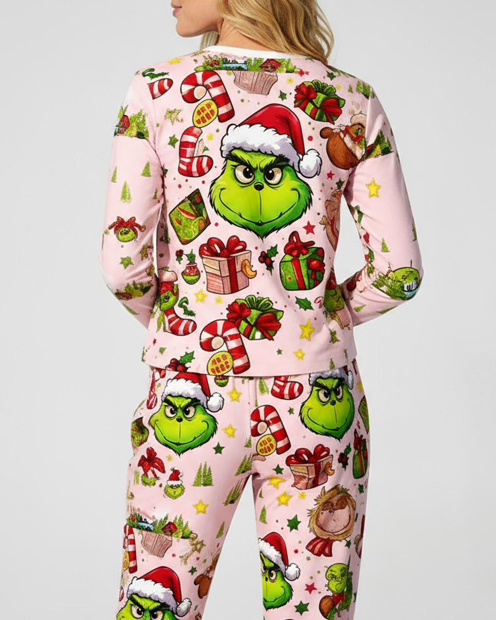 Christmas Grinch Print Pajama Set OMFORT