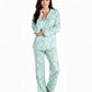All-Over Floral Print Long Sleeve Pajama Set OMFORT