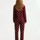Valentine's Day Heart Print Pajama Set OMFORT