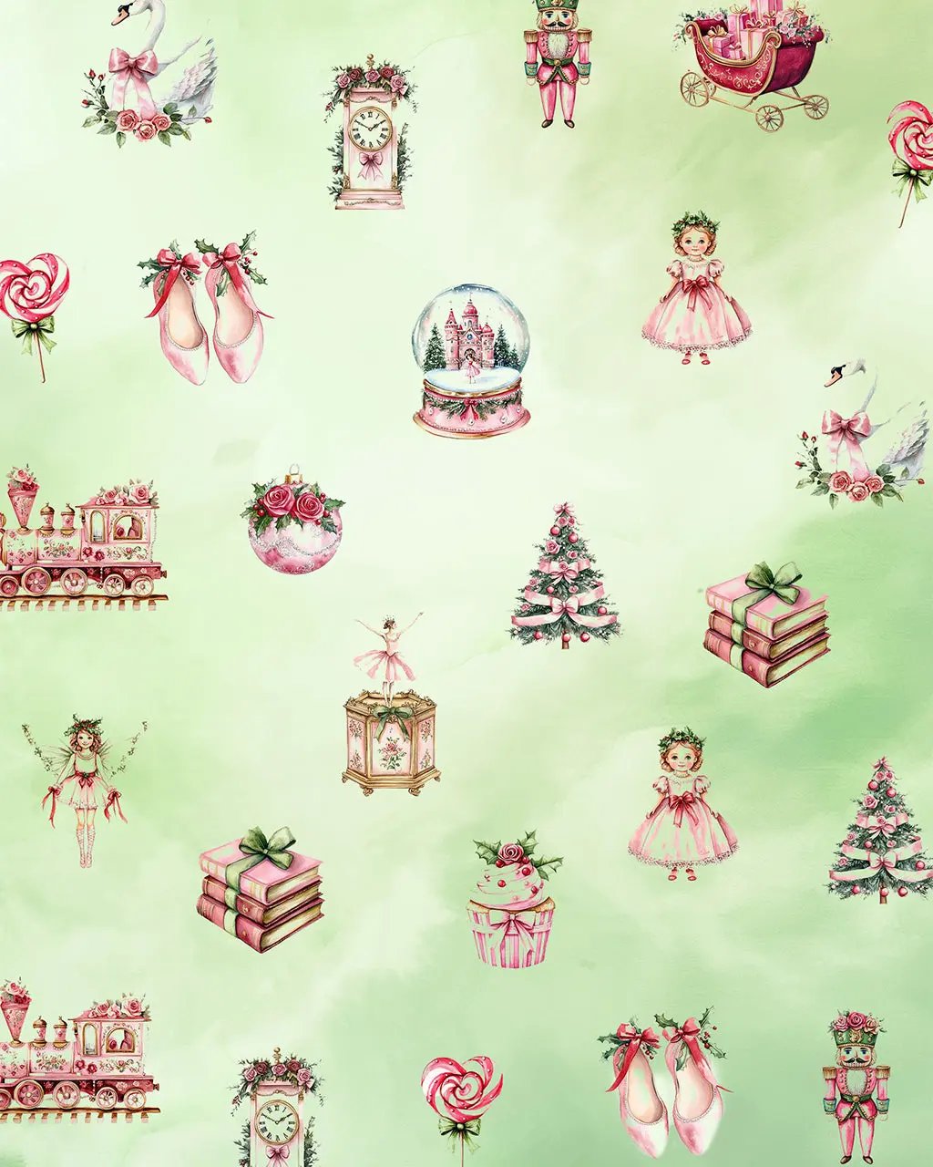 Christmas Little Girl Print Pajama Set OMFORT