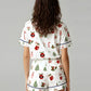 Christmas Snowflake Print Pajama Set OMFORT