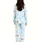 Cartoon Puppy Dessert Print Pajama Set OMFORT