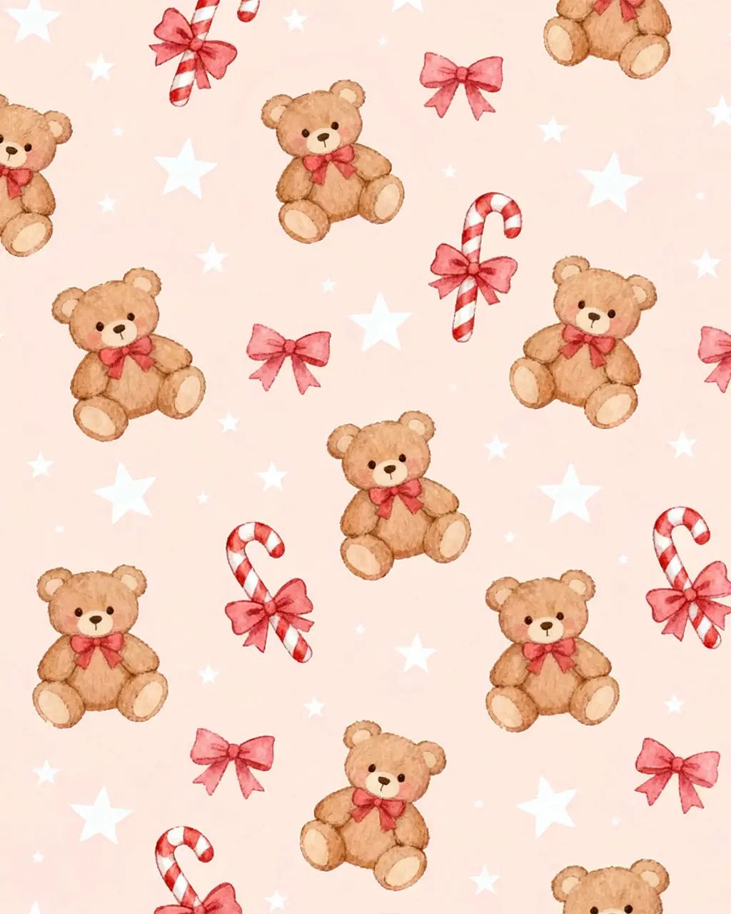 Christmas Teddy Print Pajama Set OMFORT