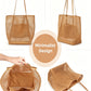Boho Large Capacity Mesh Beach Tote Bag OMFORT