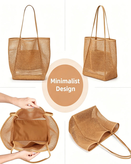 🎁 Boho Large Capacity Mesh Beach Tote Bag (100% off) OMFORT