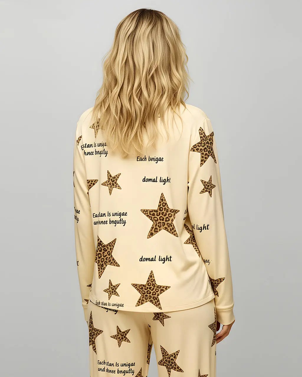 Leopard Star Print Pajama Set OMFORT