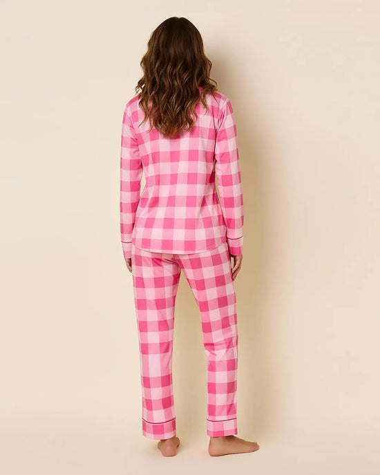 Oversized Check Print Pajama Set OMFORT