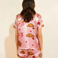 Croissant Coffee Print Pajama Set OMFORT
