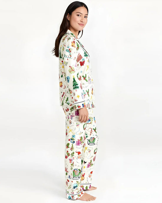 Christmas Jingle Bell Print Pajama Set OMFORT