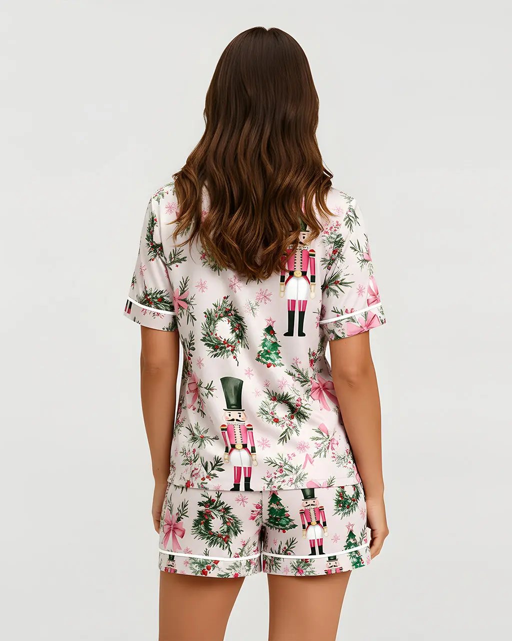 Christmas Nutcrackers Print Pajama Set OMFORT