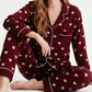Valentine's Day Heart Print Pajama Set OMFORT