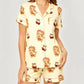 Betty Boop Cherry Print Pajama Set OMFORT