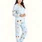 Cartoon Puppy Dessert Print Pajama Set OMFORT