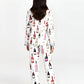 Wine Bottle Print Pajama Set OMFORT