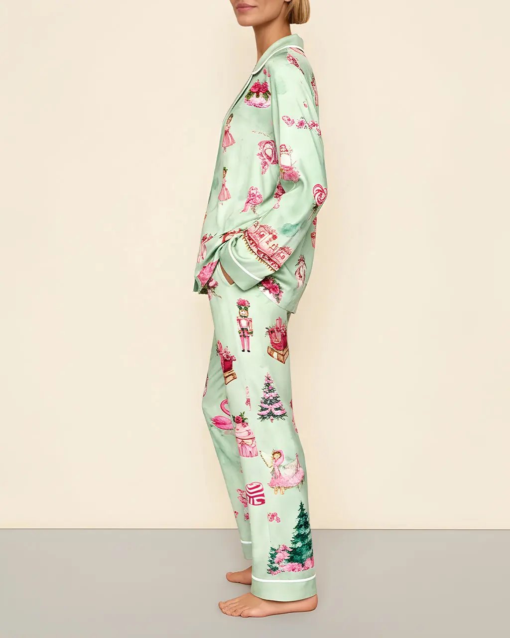 Christmas Little Girl Print Pajama Set OMFORT