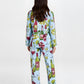 Grapes Wine Bottles Print Pajama Set OMFORT