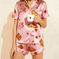 Croissant Coffee Print Pajama Set OMFORT