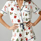 Christmas Snowflake Print Pajama Set OMFORT