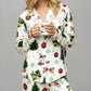 Christmas Tree Print Pajama Set OMFORT