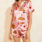Croissant Coffee Print Pajama Set OMFORT