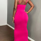Deep V-Neck Spaghetti Strap Bodycon Maxi Dress OMFORT