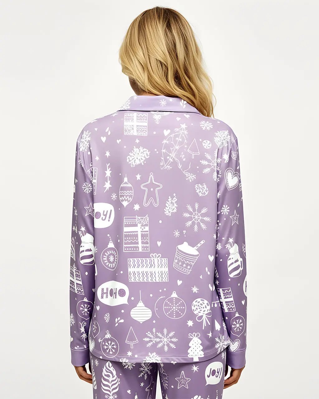 Winter Christmas Print Pajama Set OMFORT