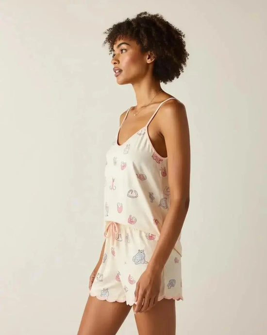 Cute Animal Print Cami Pajama Set OMFORT