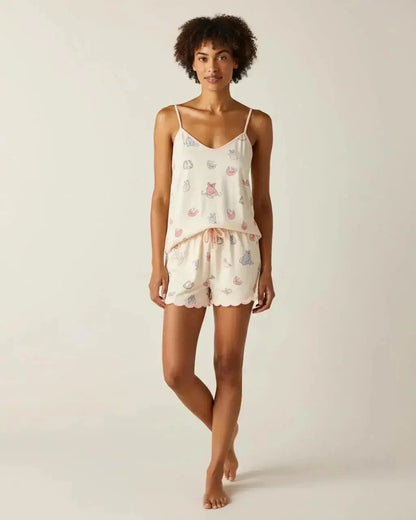 Cute Animal Print Cami Pajama Set OMFORT