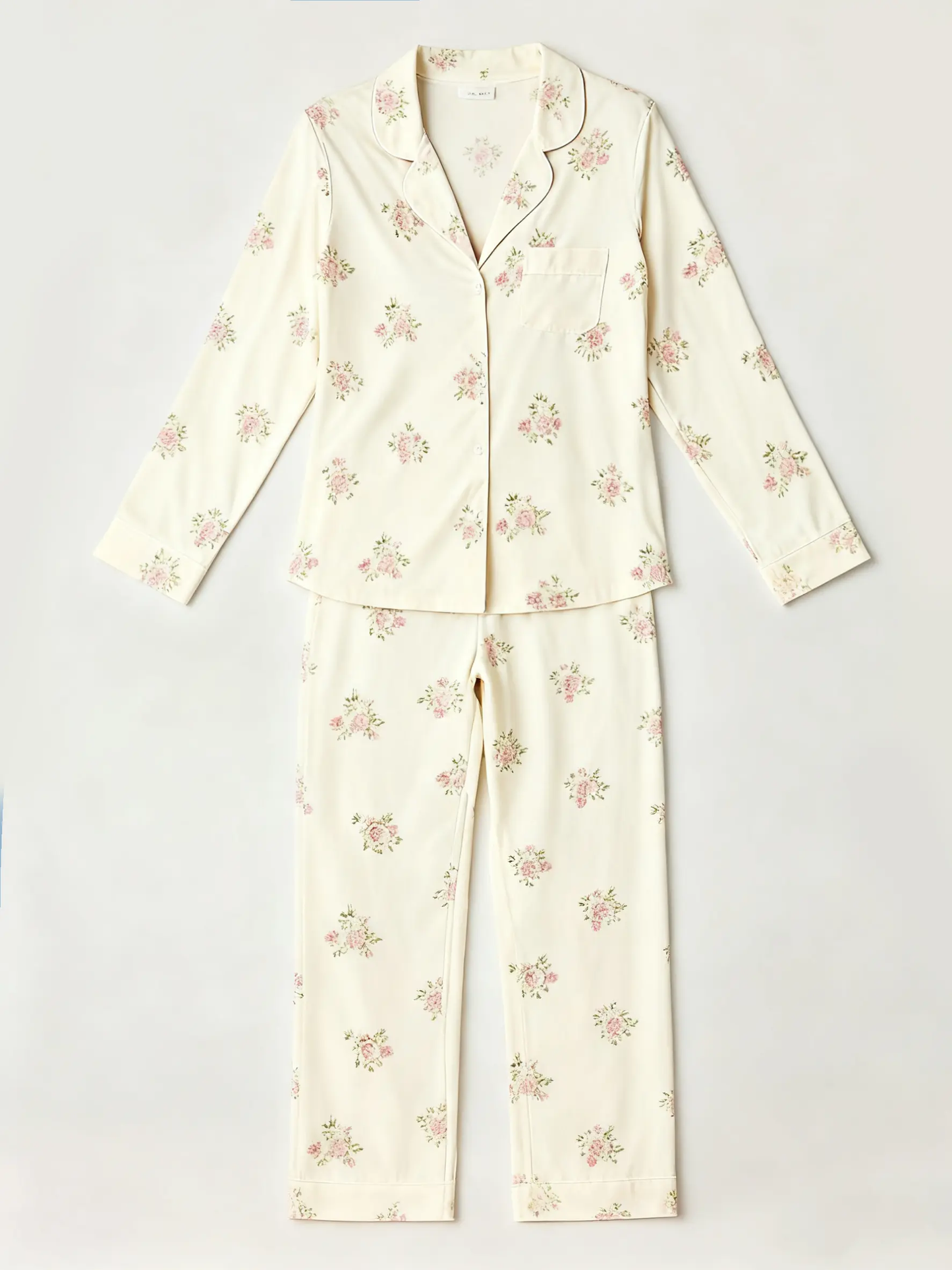 Retro Floral Collar Two-Piece Pajamas Set OMFORT