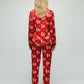Christmas Hoho Snowflake Print Pajama Set OMFORT