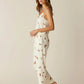 V-Neck Leopard Print Cami Pajama Set OMFORT