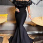 Fashion Sexy Solid Patchwork Backless Off the Shoulder Evening Dress omfort