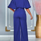 Casual Daily Solid Color Patchwork Slit Oblique Collar Regular Jumpsuits omfort