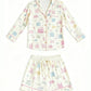 Funky Architectural Pattern Lapel Pajama Set OMFORT