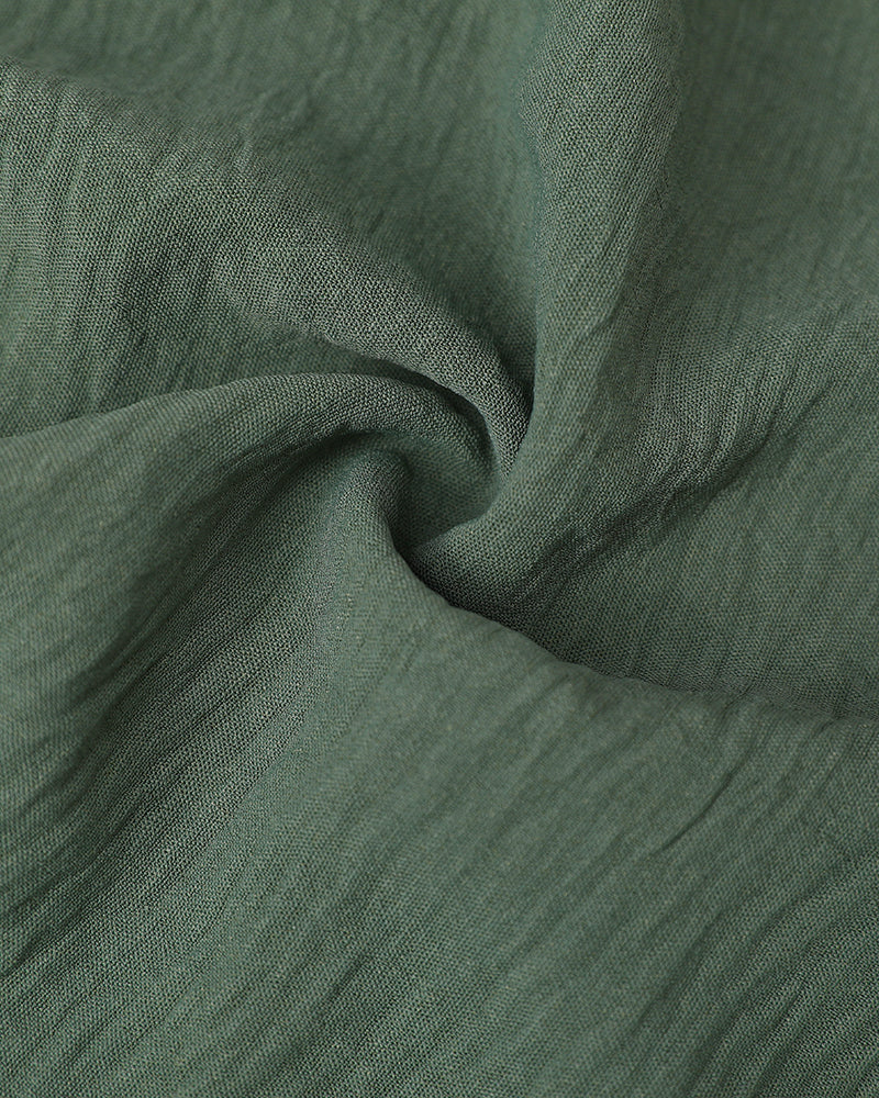 Frill Trim Off Shoulder Short Sleeve Tie Waist Overalls Casual Textured Jumpsuit Omfort