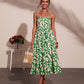 Coastal Heirloom Cotton Abstract Print Midi Dress OMFORT